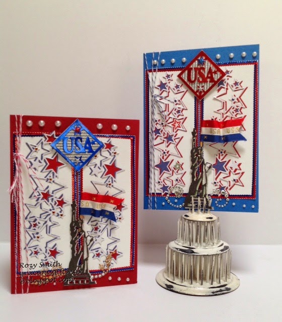 Frantic Stamper Happenings Lady Liberty Card Set (Rozy Smith)